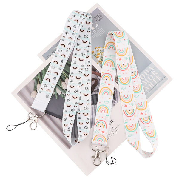 Wholesale Rainbow Polyester Badge Lanyard