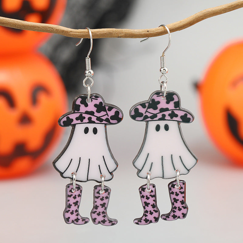 Wholesale Funny Mushroom Ghost Personality Vintage Earrings