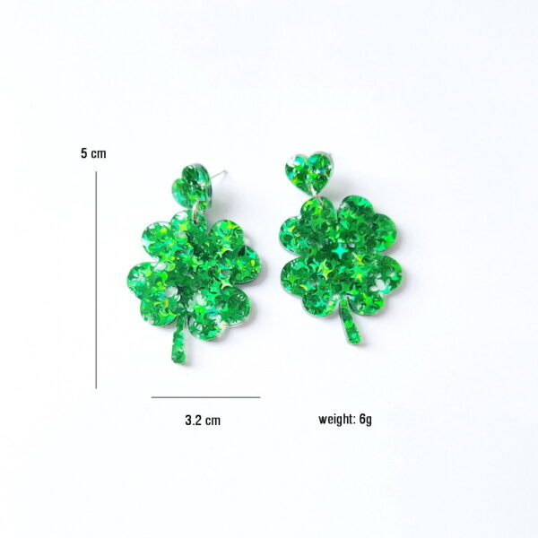 O1CN013C9Qt81ZFcLuMMAQz_1794553165-0-cib Wholesale Jewelry St. Patrick's Day Lucky Glitter Acrylic Earrings