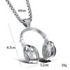Wholesale Alloy Headphone Pendant Titanium Steel Necklaces