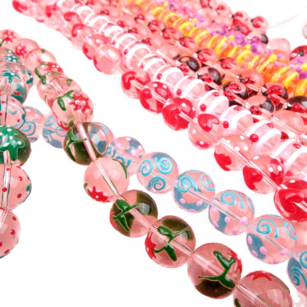 Wholesale 12MM Cartoon Glass DIY Jewelry Accessories Beads