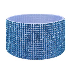 Sapphire diamond/transparent blue purple flash silver cup cover