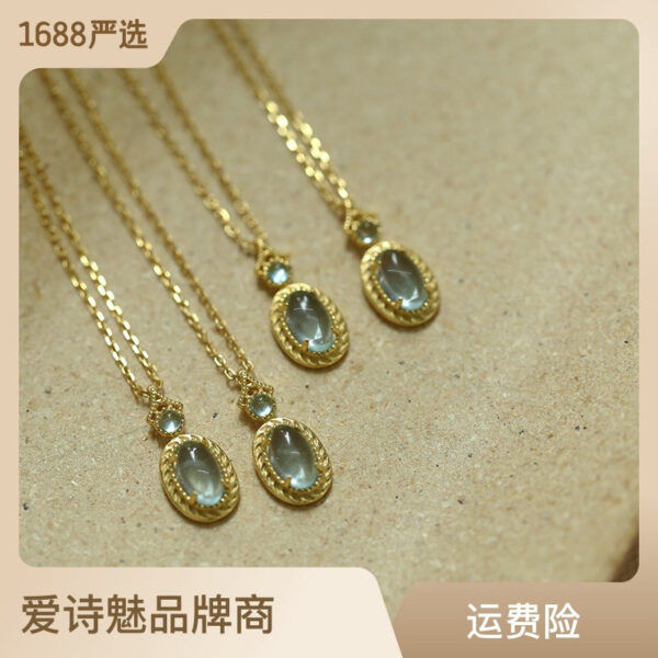 Wholesale Elegant Egg Shape Copper Necklaces