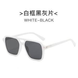 White frame black and gray piece