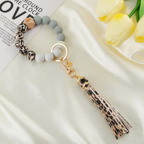 Wholesale Silicone Beaded Wrist Keychain