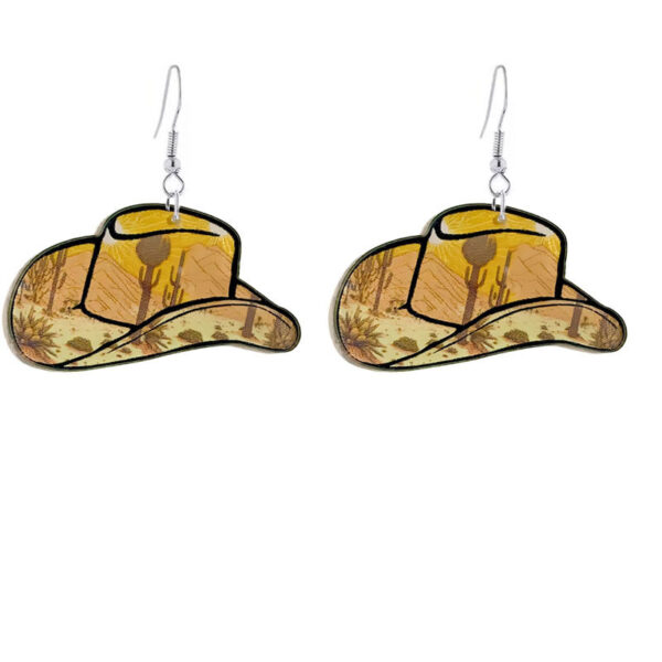 O1CN013HCfTz1POBkC3c56e_2213249061830-0-cib Wholesale Western Cowboy Hat Acrylic Earrings