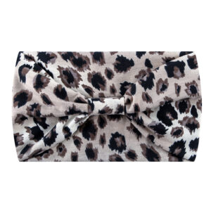 Wide-brimmed white leopard print 09