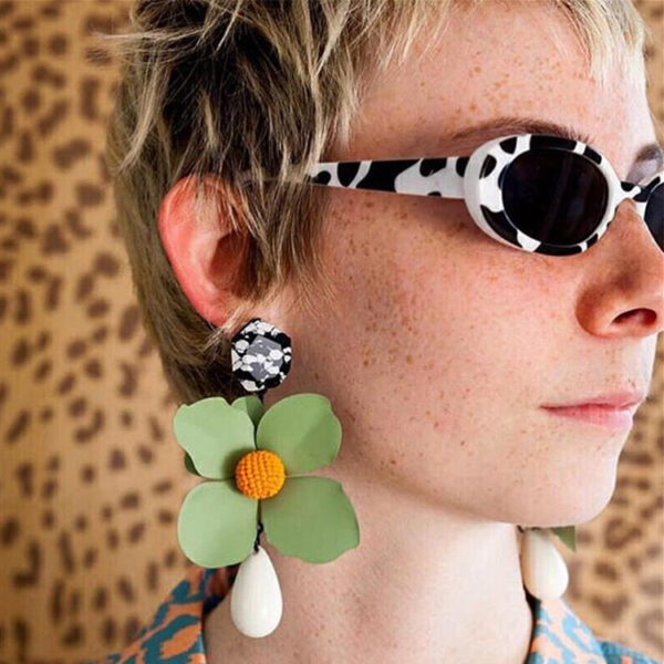 Wholesale Cow Pattern PC Sunglasses