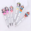 Wholesale Beaded Pens Cow Silicone Beads Plastic Multifunctional Ballpoint Pen