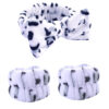 Wholesale Color Leopard Coral Fleece Wash Face Wrist Band Headband