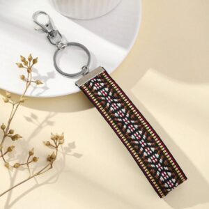 Style one / Embroidery hand rope key chain