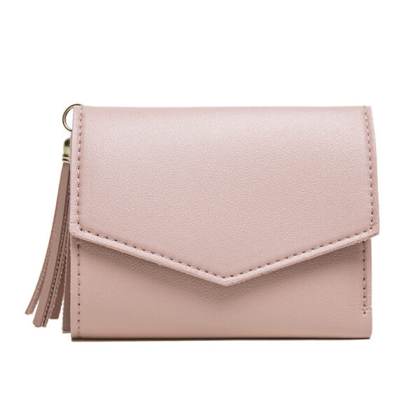 Wholesale Short Tassel Trifold Wallet PU Wallet