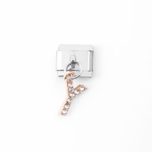 0766-Zircon Gold Plated Letter Y