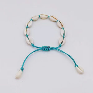 Peacock Blue Anklet 9 Shell