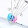Wholesale Dolphin Oil Dripping Creative Magnet Splicing Love Alloy Children's Necklace
