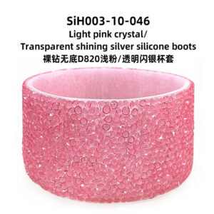 Naked diamond bottomless d820 light pink/transparent flash silver cup cover