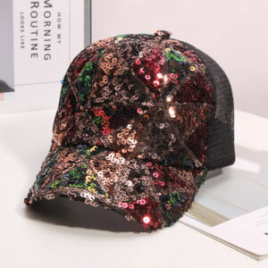 Black-Red Sequins / M(56-58cm) adjustable