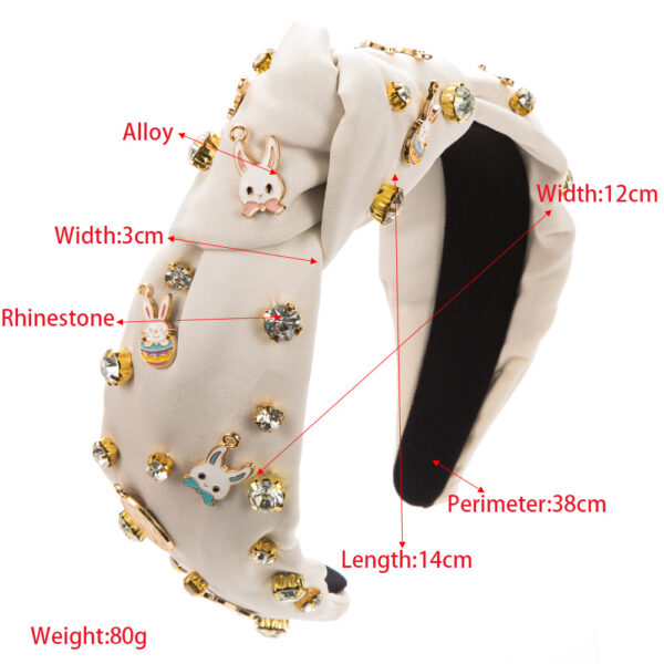 Wholesale Easter Rhinestone Pearl Cute Rabbit Headband