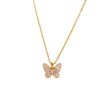 Wholesale Zircon Butterfly Titanium Steel Clavicle Necklace
