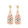Wholesale Party Wine Bottle Alloy Earrings