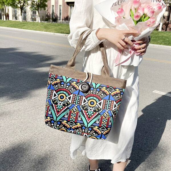 Wholesale Ethnic Style Large Capacity Canvas Bag