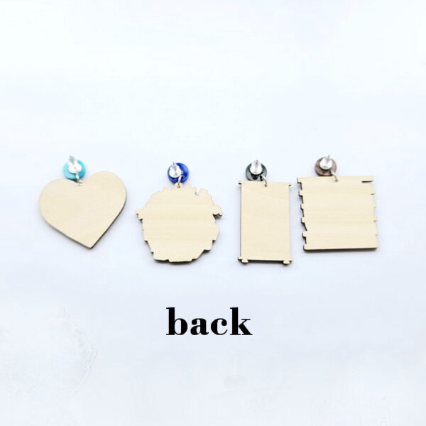 Wholesale Splicing Bookshelf Graduation Season Opening Season Wood Earrings