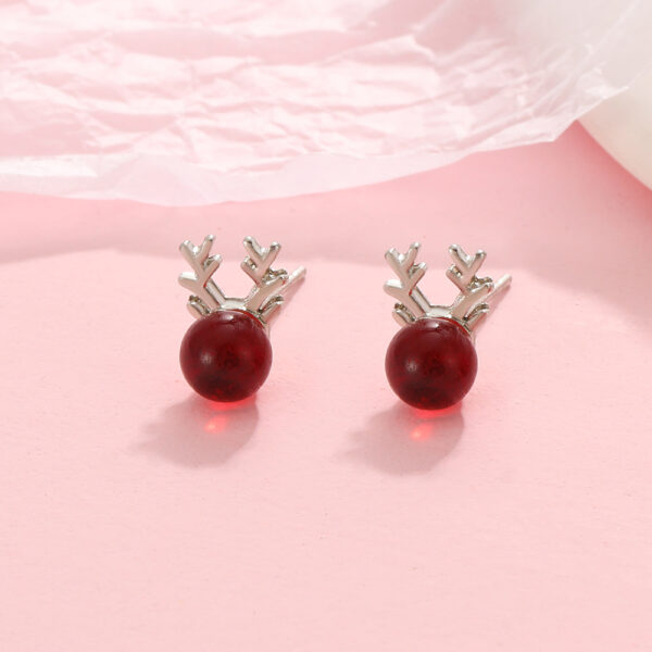 Wholesale Christmas Deer Alloy Stud Earrings