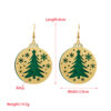 Wholesale Christmas Carved Cut-out Double-layer Alloy Glitter Earrings