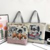 Wholesale Ethnic Style Embroidered Cat Canvas Bag