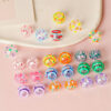 Wholesale 14mm Polka Dot Line Hollow Glass Beads