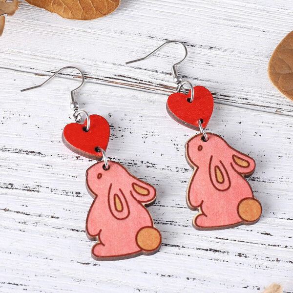 O1CN013Vi6wc1ZzPxnSzgOL_2214986983265-0-cib Wholesale Jewelry Easter Love Bunny Wooden Earrings