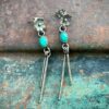 Wholesale Turquoise Tassel Alloy Earrings