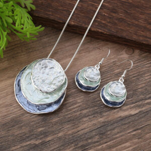 Light blue ring set-silver