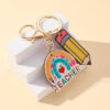 Wholesale Wooden Rainbow Pencil Teacher's Day Gift Keychain