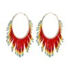 Wholesale Boho Tassel Gradient Bead Earrings OLY-ES-LC004