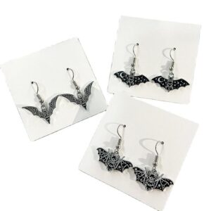 O1CN013XvTEM1gDyMvoWaeM__2215794694109-0-cib Wholesale Halloween Bat Alloy Earrings