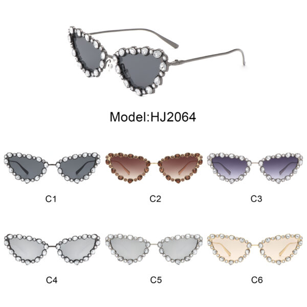 O1CN013YBRP928XwqcWvGrZ_3914117943-0-cib Wholesale Cat Eye Diamond Inlaid Metal Triangle Handmade Diamond PC Sunglasses