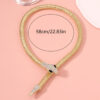 Wholesale Gold Magnetic Snake Shaped Full Diamond Necklace Collarbone Chain