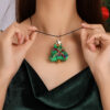 Wholesale Christmas Ornaments Plush Christmas Tree Plastic Necklace Sweater Chain