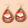 O1CN013ZyDB31vac8Af8EBN_2866776189-0-cib Wholesale Christmas Cartoon Santa Claus Drop Shape Wooden Earrings