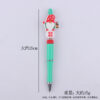 Wholesale Cartoon Christmas Snowman Tree Beadable Silicone Beaded Ballpoint Pen