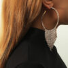 Wholesale Tassel Rhinestone Claw Chain Alloy Earrings