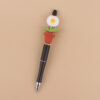 Wholesale Beadable Silicone Beaded Sunflower Potted Wooden Beads Plastic Ballpoint Pen
