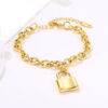 Wholesale Gold Pendant Stainless Steel Bracelet