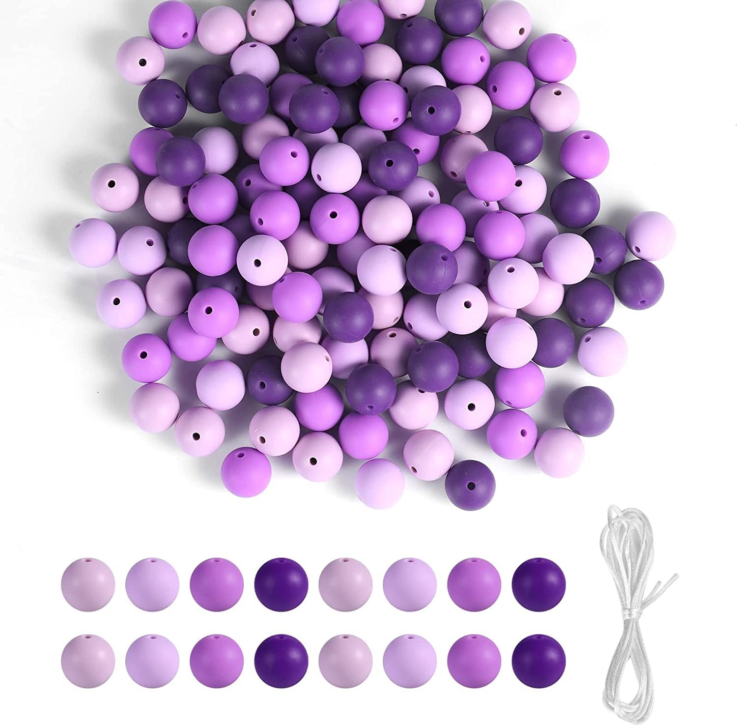 Wholesale Candy Color Round Silicone Beads