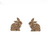 Wholesale Easter Leopard Print Bunny Earrings