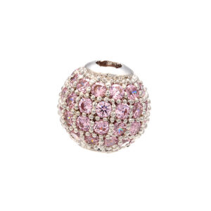 White gold pink diamond / 6mm