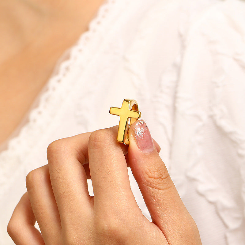 Wholesale Titanium Steel 18k Gold Band Ring