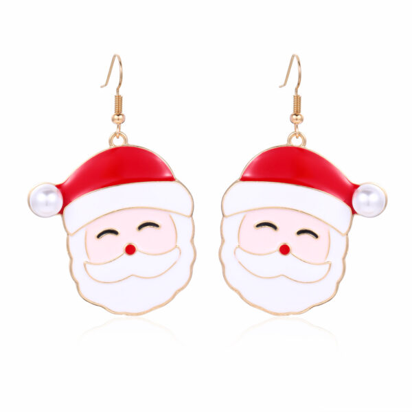 O1CN013hfxX623mzrCDOBp8_2213657267299-0-cib Wholesale Christmas Creative Cartoon Cute Alloy Santa Claus Earrings