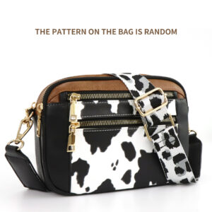 Double zipper cow black brown (ready in stock)